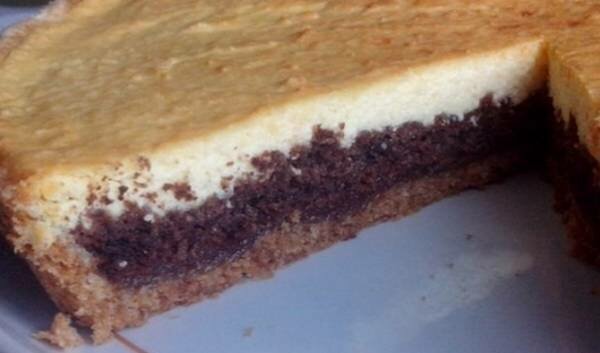 Пирог с творогом и шоколадом